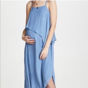 Hatch maternity Savina Dress Blue Print Sz 1 NWT